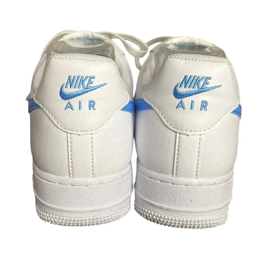 Nike Air Force 1‎ Low White w/Blue Swoosh Sneakers Women's Shoes Size 9.5